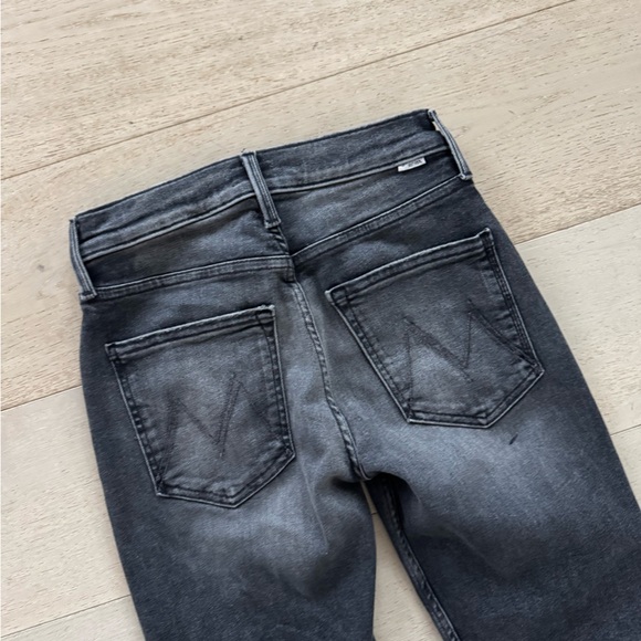 Mother The Midrise Rider Skimp I hate Snakes gray Black 26 jeans - Picture 10 of 14